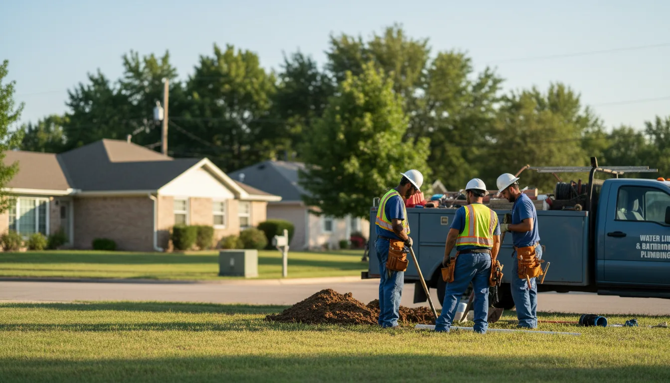 Residential water line and bathroom plumbing service in Clovis, NM